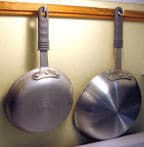 hanging frying pans