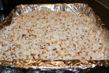 popped popcorn in the oven