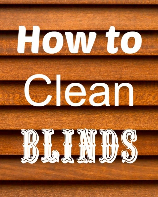 how to clean blinds