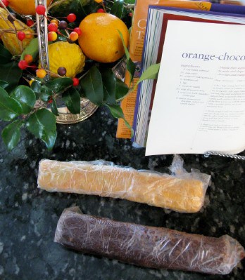 orange-chocolate-cookie-dough-rolled-into-2-logs-of-orange-and-chocolate-flavors