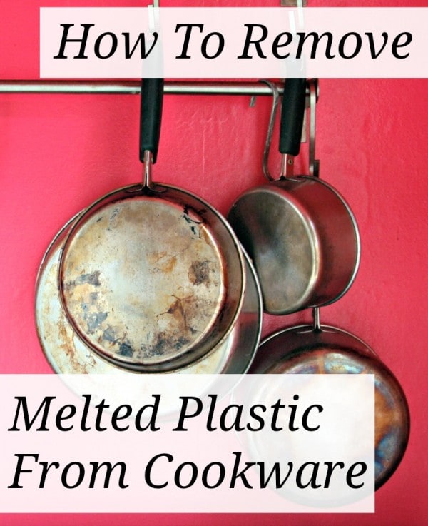 remove melted plastic from pan