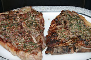 Resting off the grill.