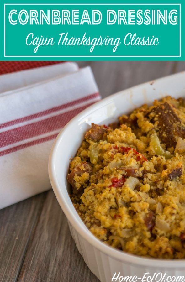 Need a gluten free dressing or stuffing alternative to traditional bread? This Cajun dressing will be the star of your Thanksgiving Dinner