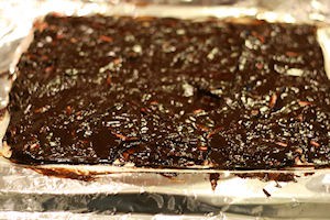 spread chocolate layer