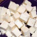 Greek Pasta Salad - feta in rearview mirror may be smaller than than it appears