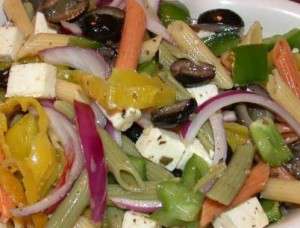 Greek Pasta Salad - close up