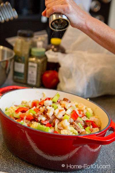 Andouille Sausage and Shrimp Dressing