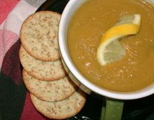 Silky Smooth Green Pea Soup - garnished and served
