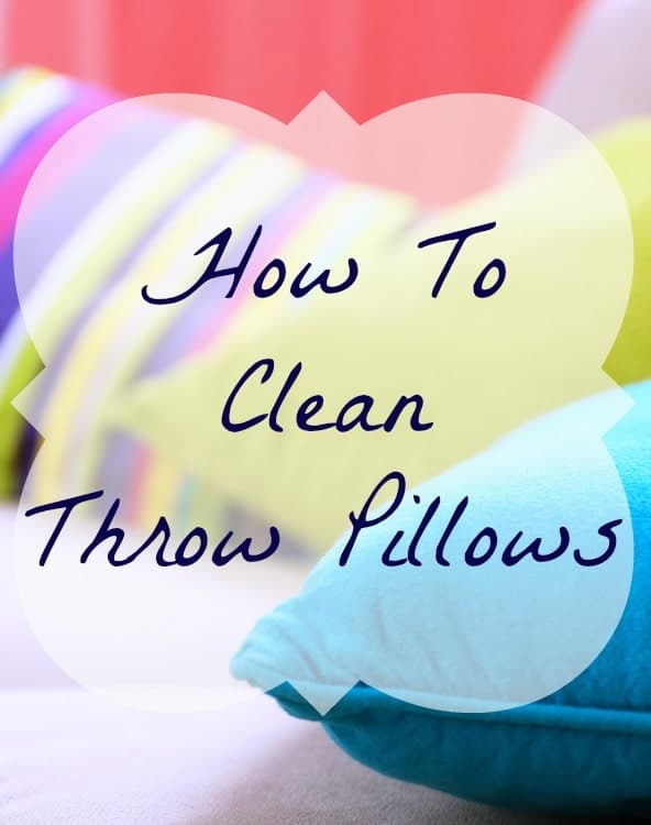 clean throw pillows