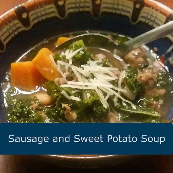 Hearty Sausage, Kale, and Sweet Potato Soup