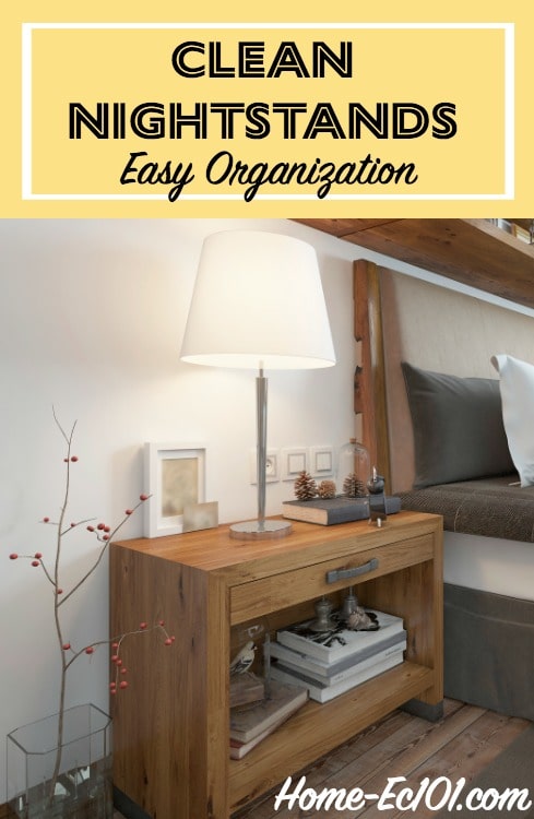 This week your mission is to clear and organize the nightstand(s). I've a good tip for parents of children with multiple devices.